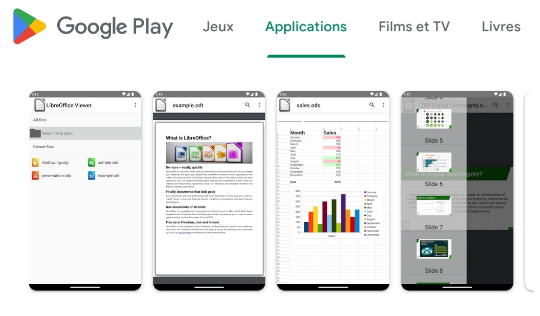 Visor de LibreOffice para Android