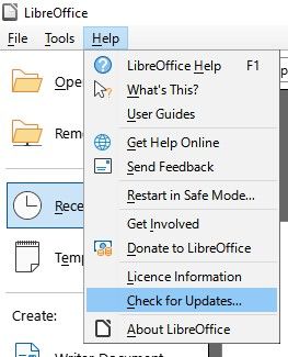 Actualización LibreOffice